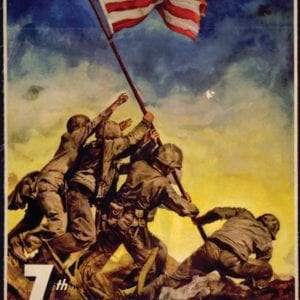 Large Nostalgic Iwo Jima Poster Reproduction