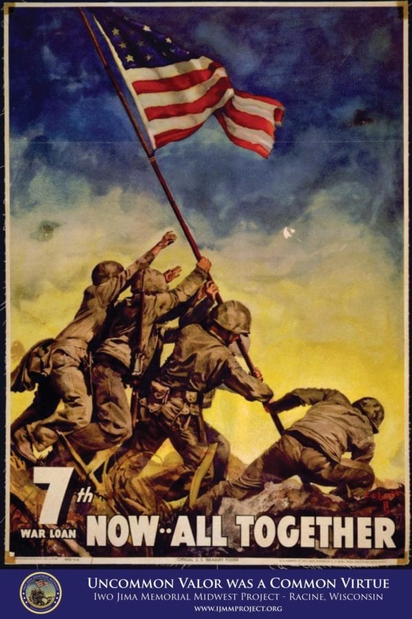 Large Nostalgic Iwo Jima Poster Reproduction